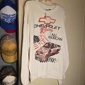 Racing All American Graphic Crewneck Sweater - White